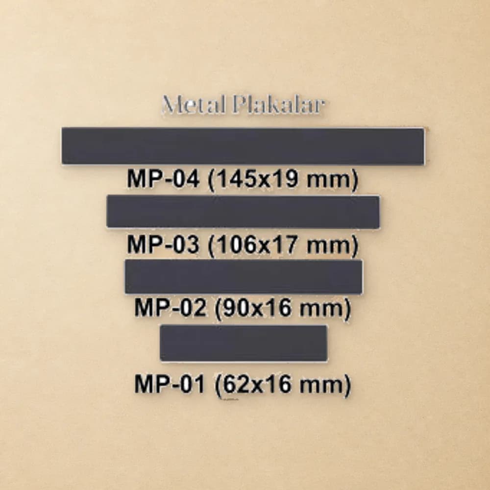 Metal Plaka ( 145 x 19 mm )