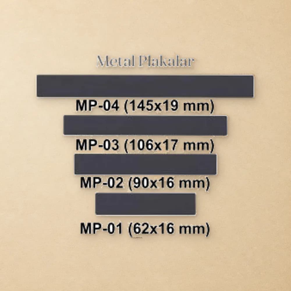 Metal Plaka ( 62 x 17 mm )